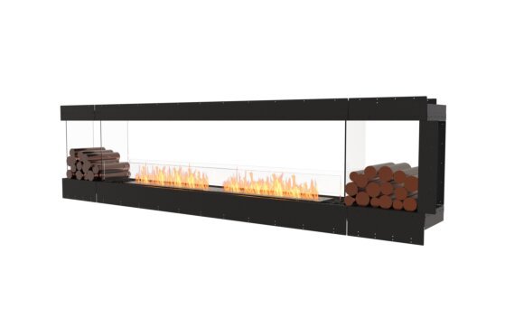 Flex 122PN.BX2 Peninsula - Ethanol / Black / Uninstalled view - Logs not included by EcoSmart Fire