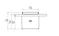 Gin 90 (Bar) Fire Table - Technical Drawing / Front by EcoSmart Fire