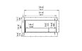 Flex 50LC Left Corner - Technical Drawing / Front by EcoSmart Fire