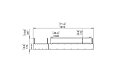 Flex 68BN.BX1 Bench - Technical Drawing / Front by EcoSmart Fire